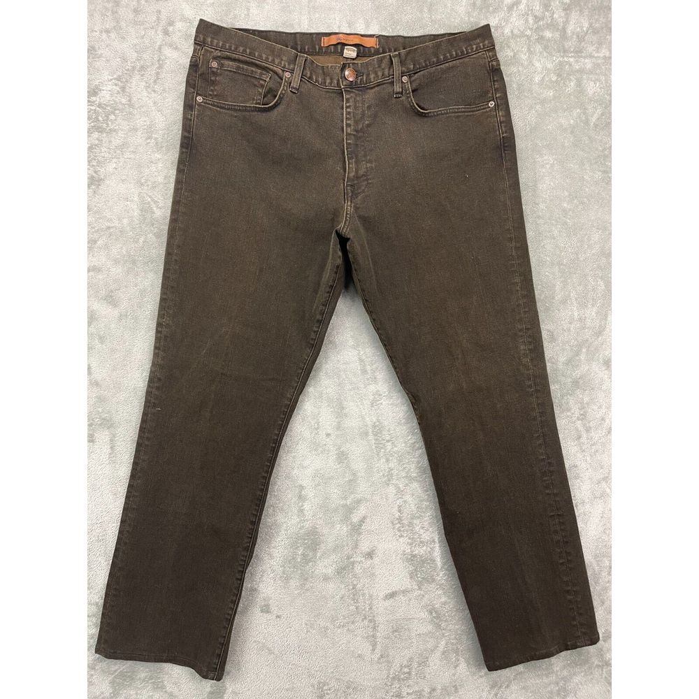 Agave Men's Waterman Relaxed Straight Jeans 40x32‎ Brown Lightweight Denim USA